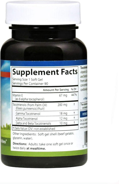 Carlson Tocotrienols with Vitamin E, 90 Softgels