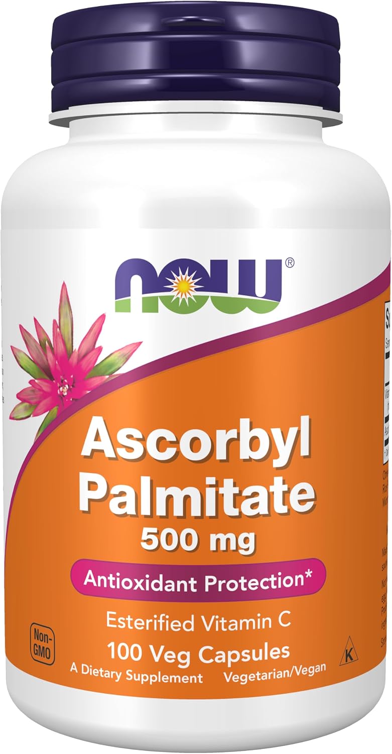 NOW Foods Ascorbyl Palmitate 500 mg – Esterified Vitamin C, 100 Veg Capsules - görsel 1
