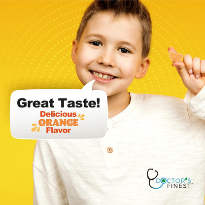 Doctors Finest Vitamin C Jellies for Kids – 250mg – Orange Flavour – 90 Jellies (45 Doses)