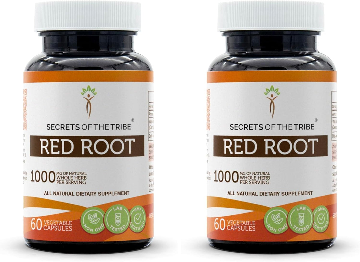 Secrets of the Tribe Red Root 60 Capsules, 1000 mg, Wildcrafted Red Root (Ceanothus Americanus) Dried Bark (60 Capsules) - görsel 6