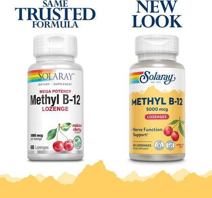 SOLARAY Methyl B12, Lozenge, Cherry, 5000mcg, 60 Lozenges