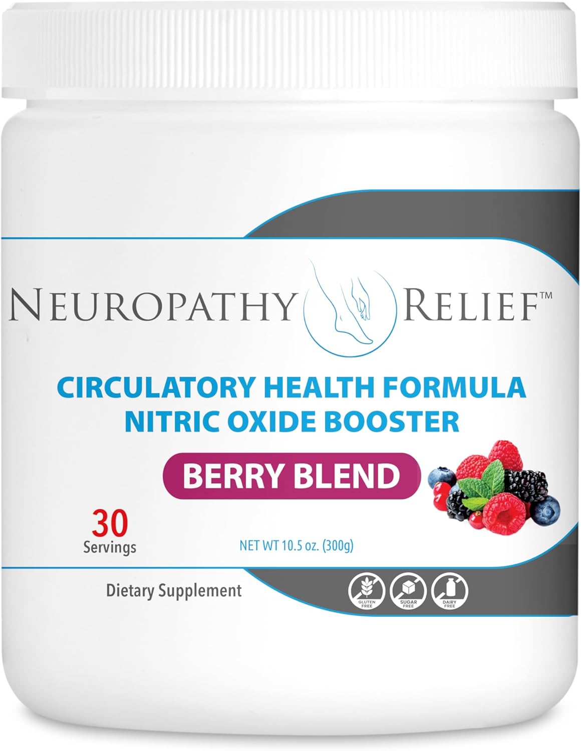 Neuropathy Relief Circulatory Health Formula Nitric Oxide Booster, Berry Flavour - görsel 1