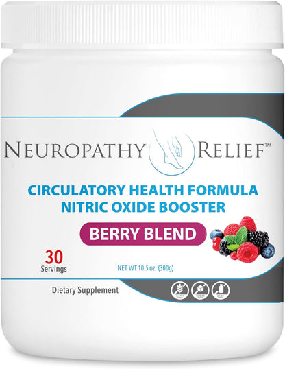 Neuropathy Relief Circulatory Health Formula Nitric Oxide Booster, Berry Flavour