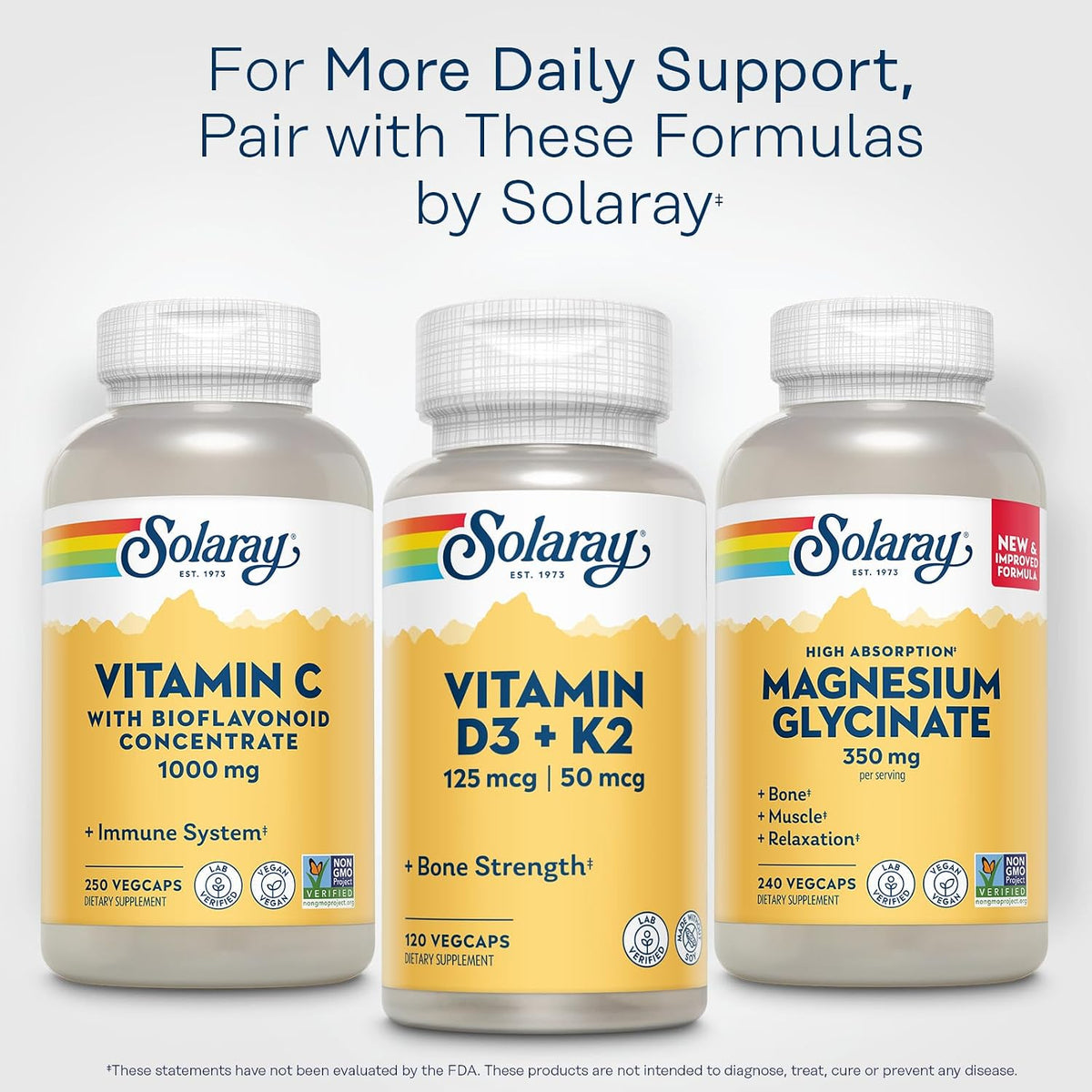 SOLARAY Vitamin C 1000mg with Bioflavonoids Concentrate - Vegan, Non-GMO, 250 Capsules - görsel 6