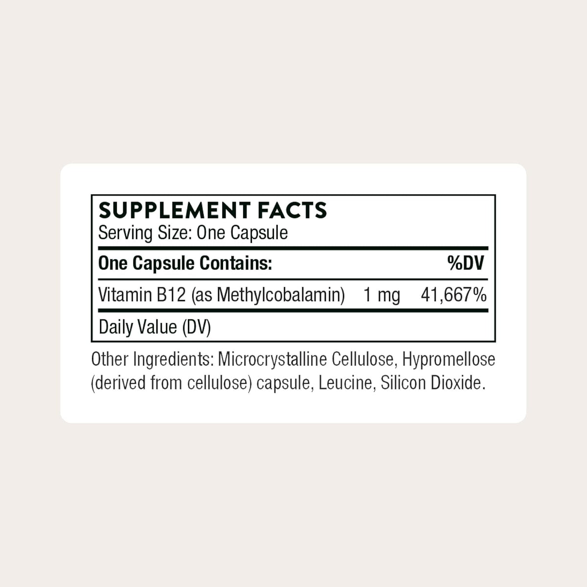 THORNE Vitamin B12 – Methylcobalamin – 60 Capsules - görsel 2