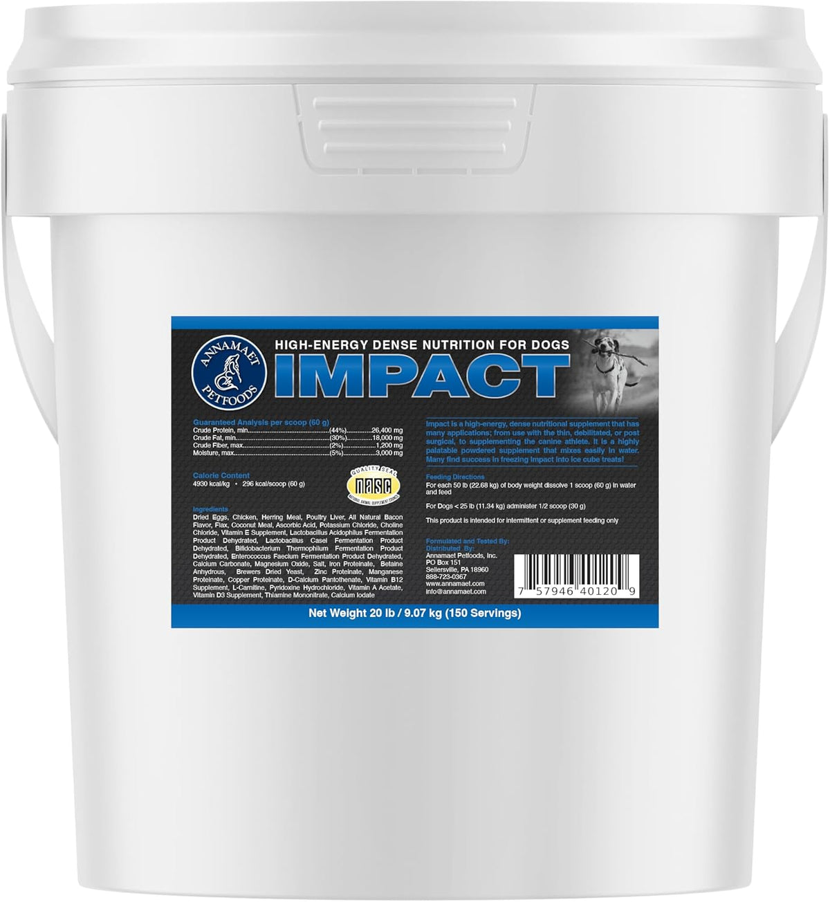 Annamaet Impact – High-Energy Dense Nutrition Supplement for Dogs - görsel 1