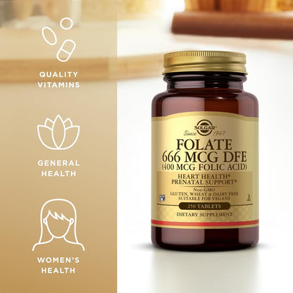 Solgar Folic Acid 400 mcg, 250 Tablets