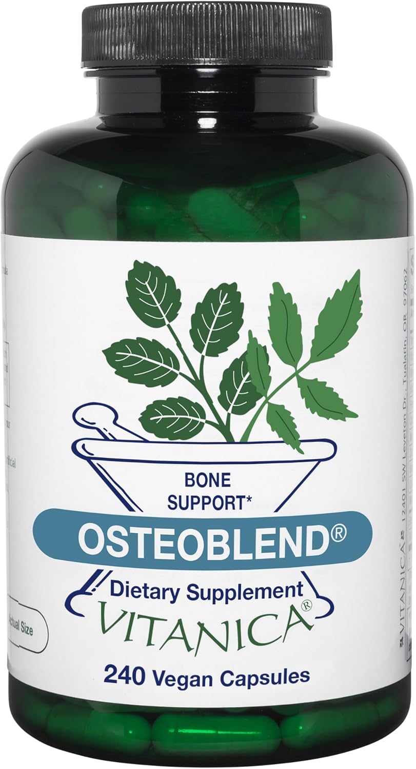 Vitanica OsteoBlend Bone Support – Vegan Supplement for Bone Health, 240 Capsules - görsel 1