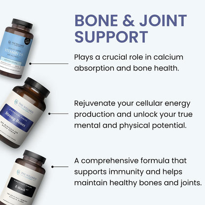 The Wellness Company Strong Bones | 60 Capsules (1-Month Supply) | Made with Key Minerals to Help Build Bone Strength | Non-GMO, Vegan, Gluten-free | for Supporting Bone Strength and Health