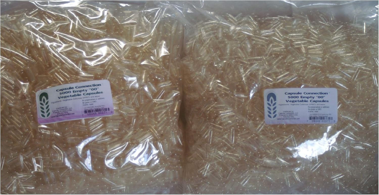 Capsule Connection 10,000 Bulk Wholesale 00 Empty Vegetable Capsules, Vegan - görsel 1