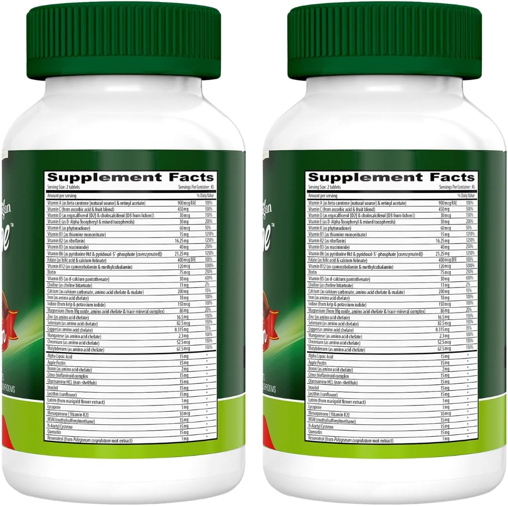 DEVA Tuba Prime Vegan Multivitamin Iron-Free - 90 Tablets (2-Pack) - görsel 2