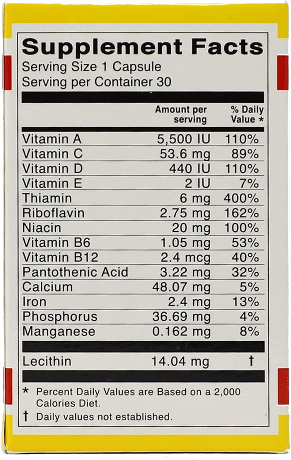 Vital Fuerte, Vitamins and Minerals Food Supplement, 30 Capsules - görsel 4