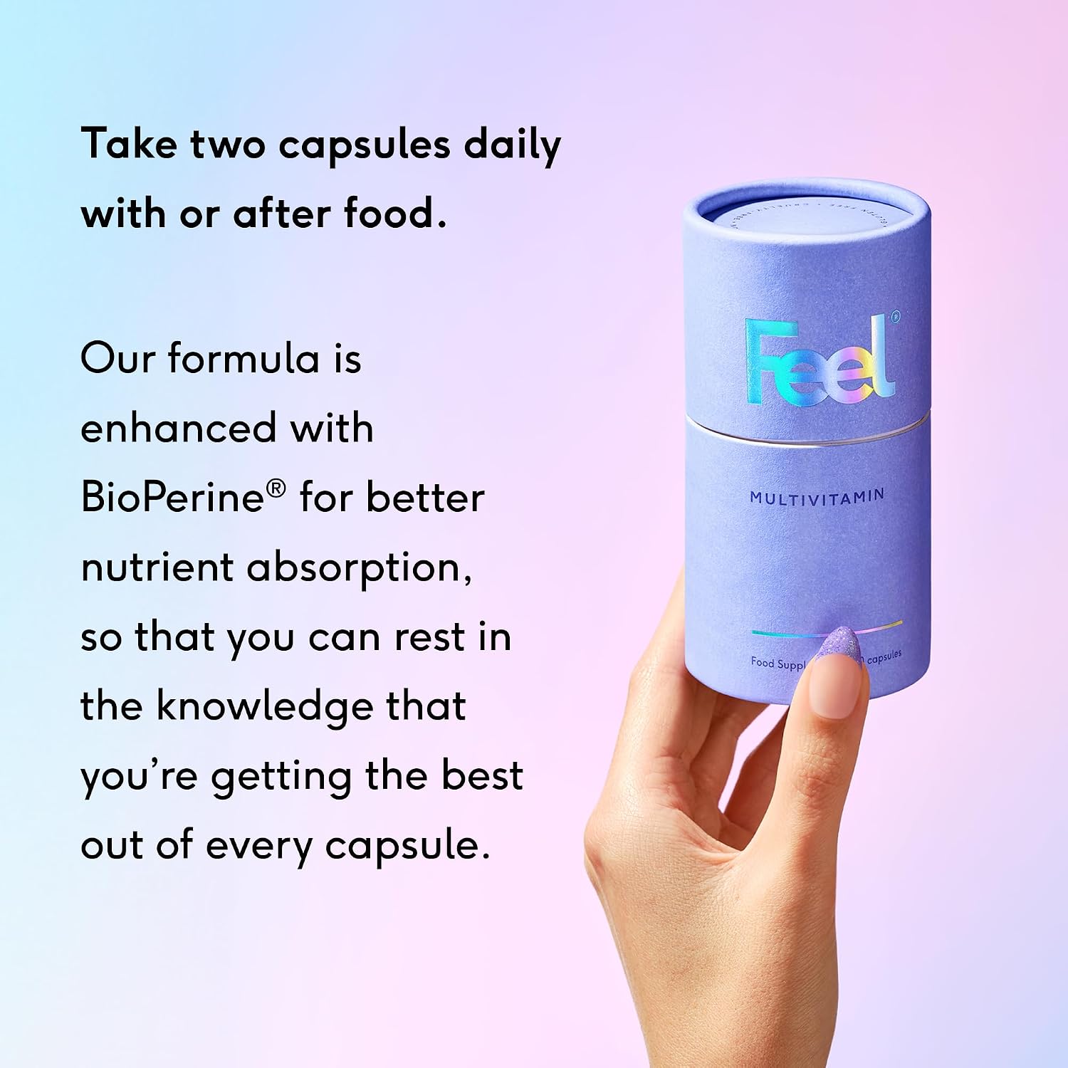 FEEL Daily Multivitamin with 32 Active Ingredients – 60 Capsules | Vegan & Bioavailable - görsel 7