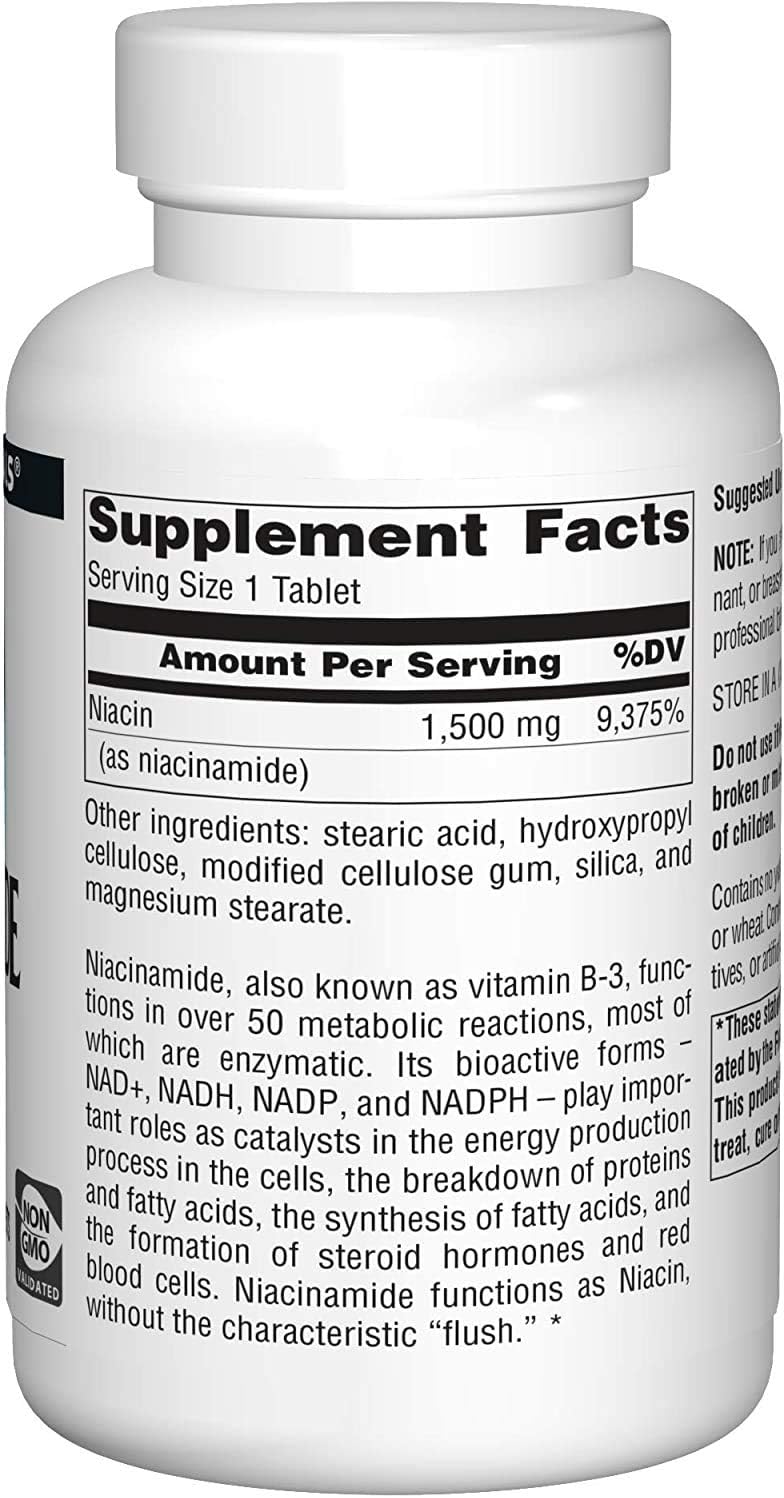 Source Naturals Niacinamide 1500mg, 100 Tablets (2 Pack) - görsel 2