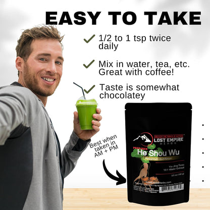 Lost Empire Herbs He Shou Wu 10:1 Extract Powder (100g)