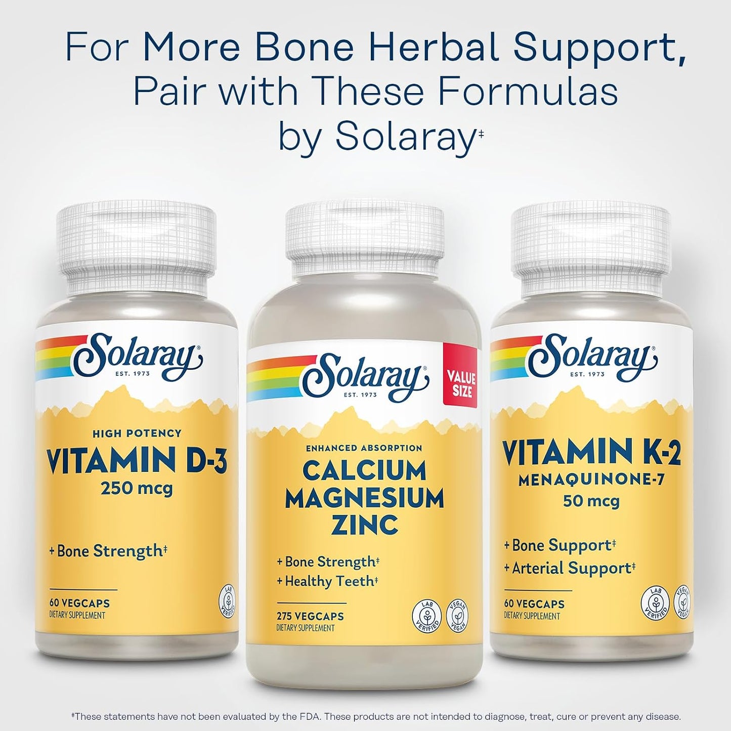 SOLARAY Vitamin D3 10000 IU (250 mcg) – High-Strength Supplement for Bones & Immune Health, 60 Vegetarian Capsules - görsel 6