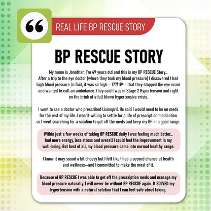 BP Rescue Blood Pressure Support Food Supplement - Natural Circulation & Blood Flow Support