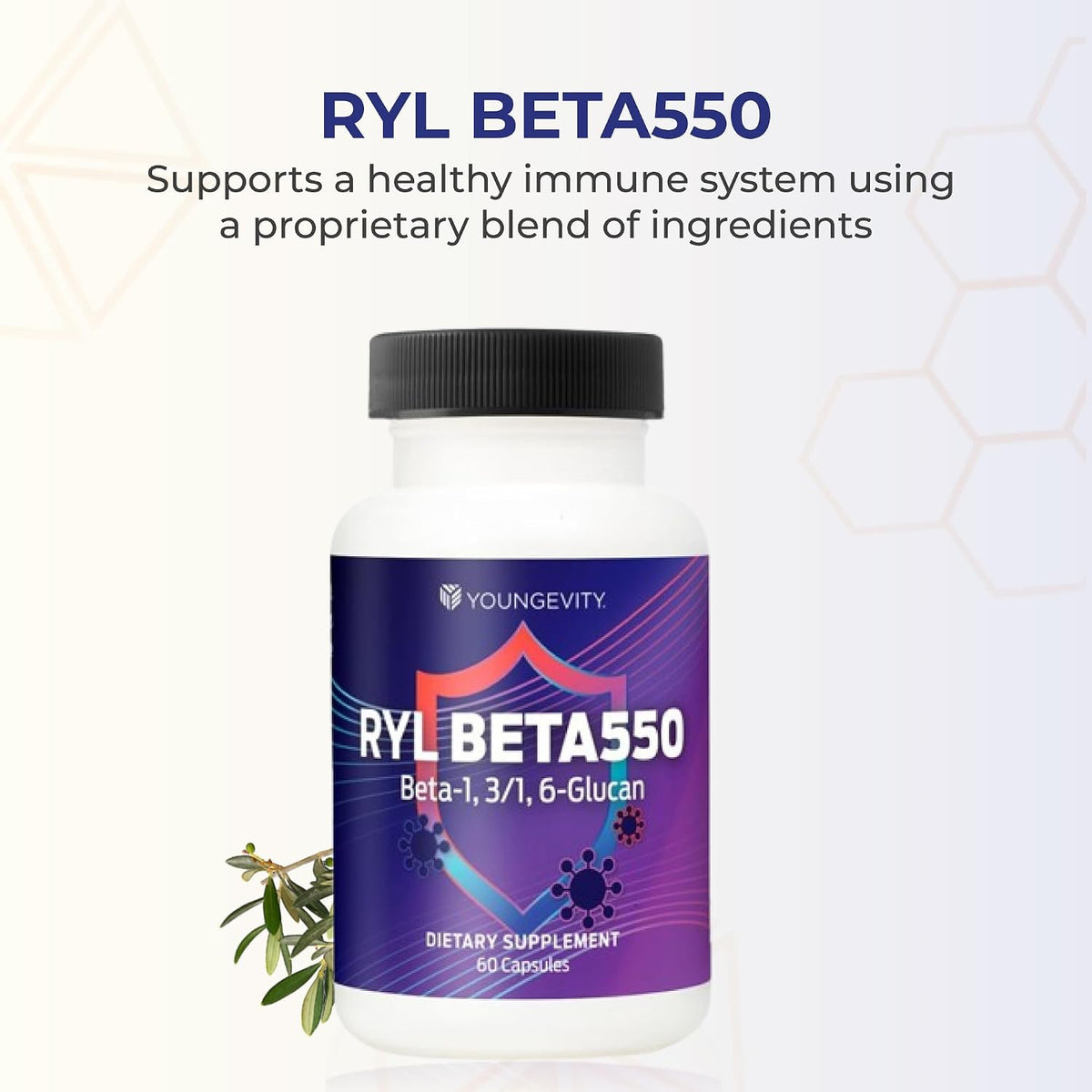 Youngevity RYL Beta550 Beta 1,3-D Glucan - 60 Capsules - görsel 2
