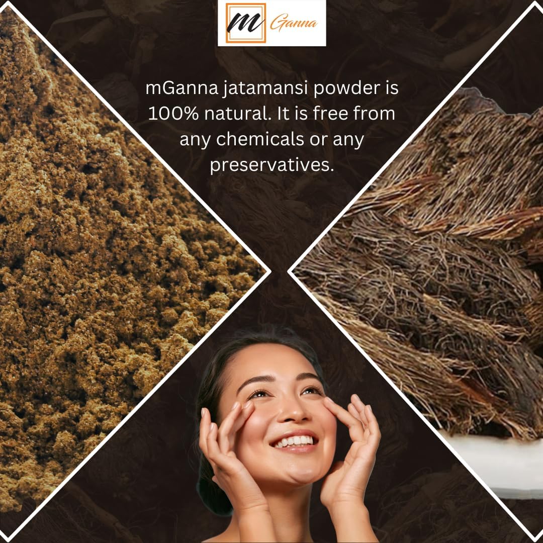 mGanna 100% Natural Jatamanshi Powder - Nardostachys jatamansi (Spikenard Root) for Hair and Health, 100g - görsel 6