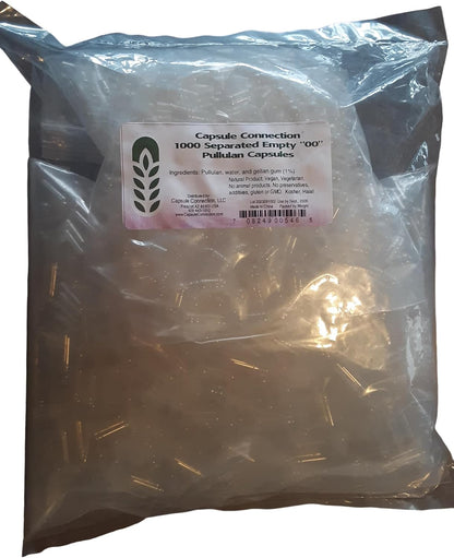 Capsule Connection Separated Empty Pullulan Capsules, 00 Size, Vegan & Vegetarian (1000)