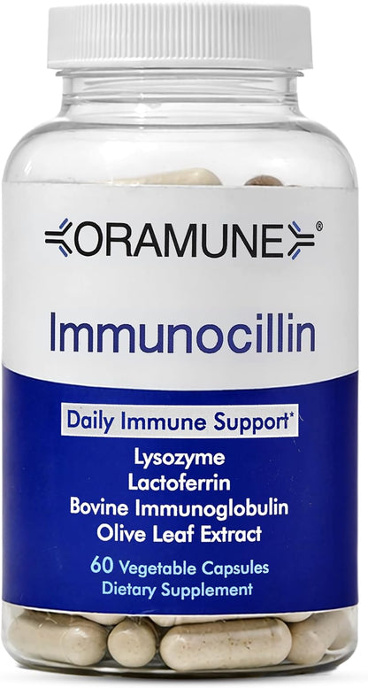 Oramune Max Support Supplement | Transfer Factor, Bovine Colostrum, Beta-Glucan and Vitamin C - 100 Capsules