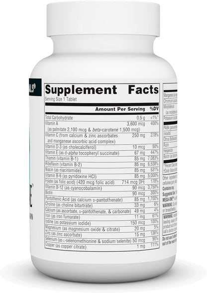 Source Naturals Mega-One Multivitamin with Minerals - 30 Tablets