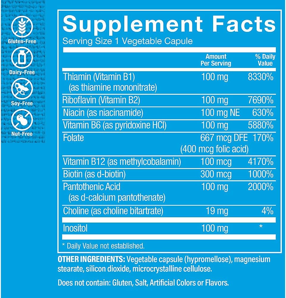 The Vitamin Shoppe B-Complex 100 - Complete B Vitamin Formula - görsel 2