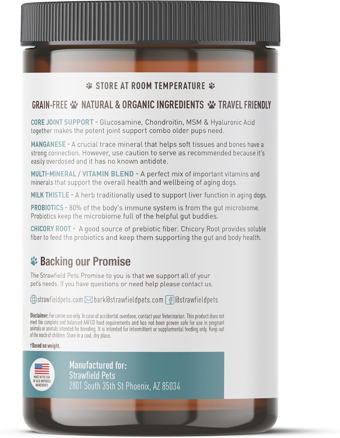 Senior Multivitamin + Probiotics for Dogs with Milk Thistle Joint Support Supplement - Bacon Flavour, 120 Soft Chews - görsel 9