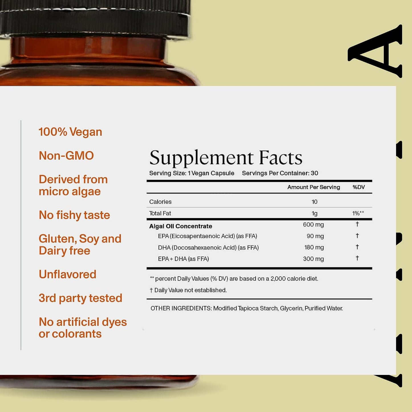 ANYA Omega-3 with 300mg DHA and EPA - Vegan Antenatal Postnatal Supplement for Breastfeeding and Lactation Support - görsel 5