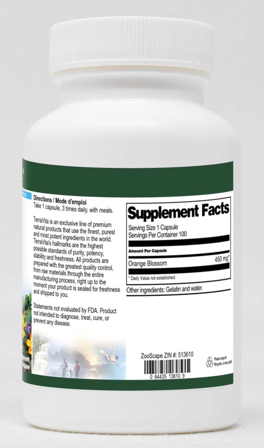 Orange Blossom 450 mg, 100 Capsules - görsel 2