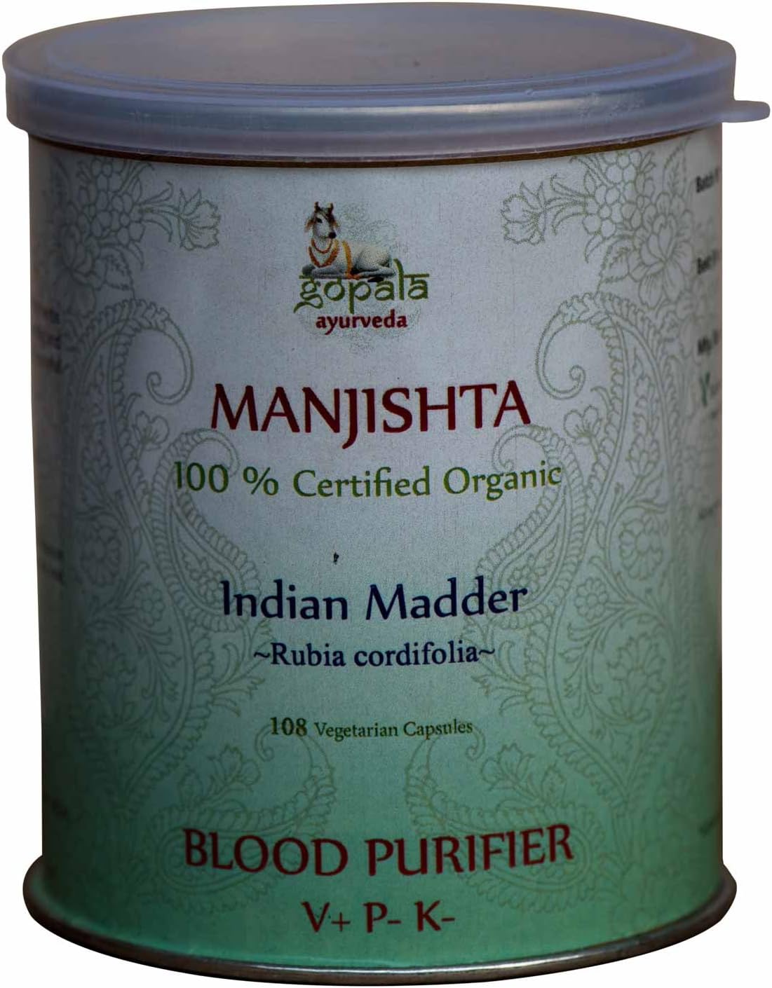 MANJISTA Capsules (USDA Certified Organic) - 108 Capsules - görsel 1