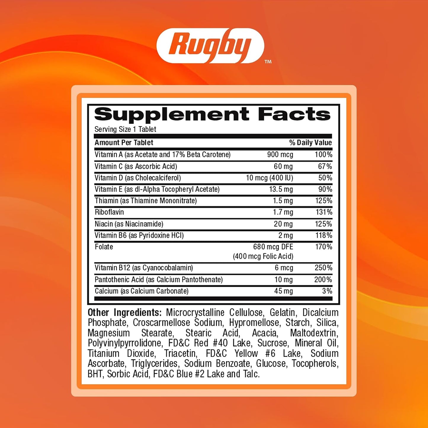 Rugby Daily-Vite Multivitamin Tablets - 1000 Count - görsel 7