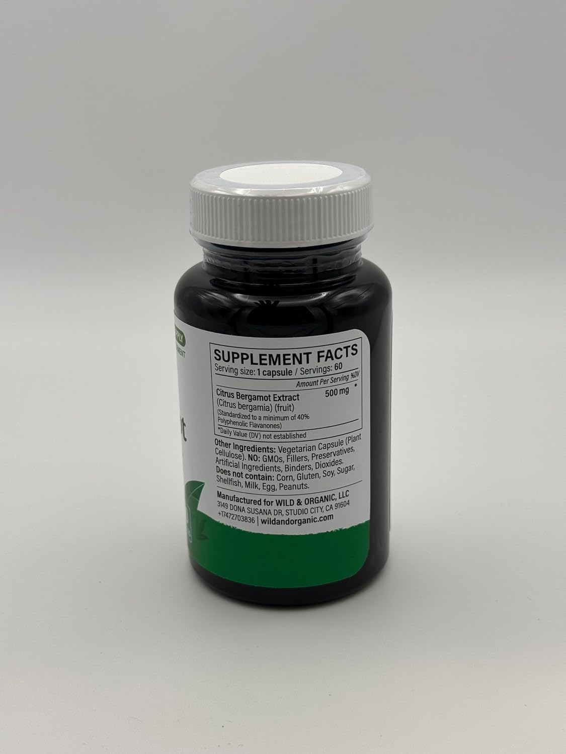 Wild & Organic Citrus Bergamot Capsules - Antioxidant & Overall Wellness Support - 60 Capsules - görsel 4
