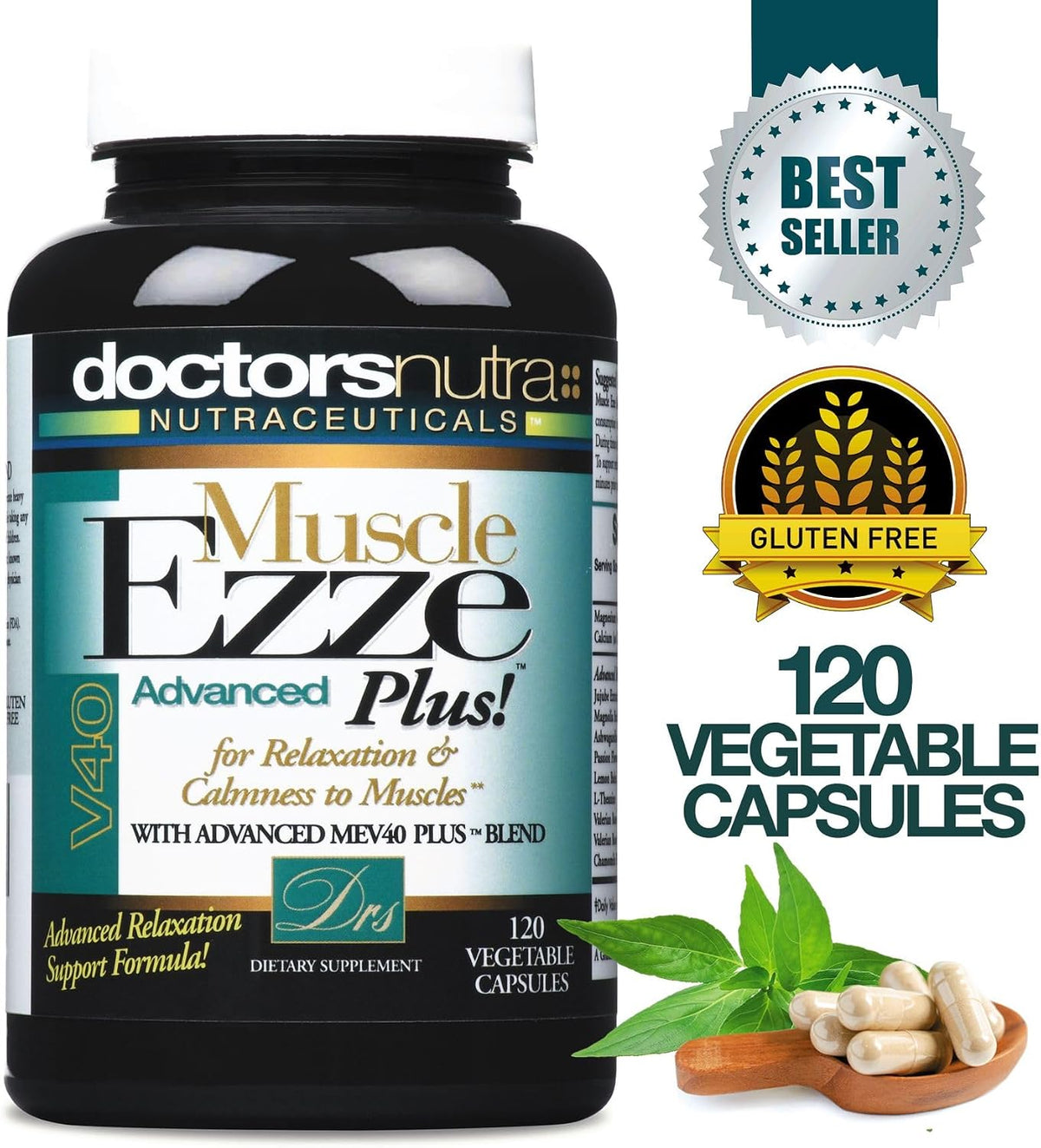Muscle Ezze Plus - Day or Night Uses - Gluten-Free - 120 Veg. Capsules - görsel 3