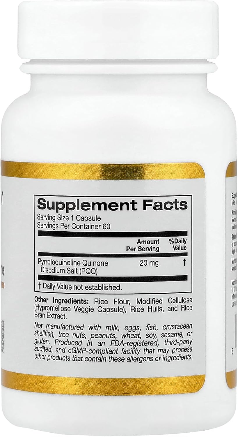 Lake Avenue Nutrition PQQ, Pyrroloquinoline Quinone, 20 mg, 60 Vegetarian Capsules - görsel 2