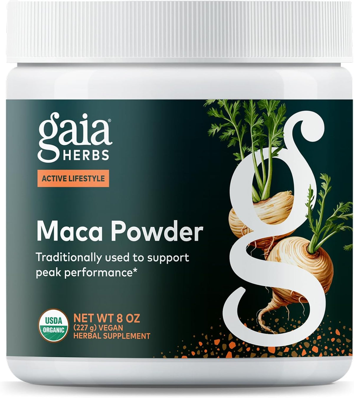 Gaia Herbs Maca Powder - Energy Supplement - Traditionally Used to Support Healthy Energy and Stamina - Made with USDA Certified Organic Maca Root (Lepidium meyenii) - 227 g (69 Servings) - görsel 1