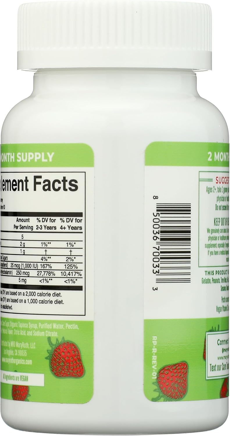 Mary Ruth's Vitamin D3 B12 Gummies, 60 Count - görsel 2