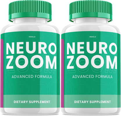 Neuro Zoom Brain Boost Supplement - Advanced Memory Support Formula (2 Pack, 120 Capsules)