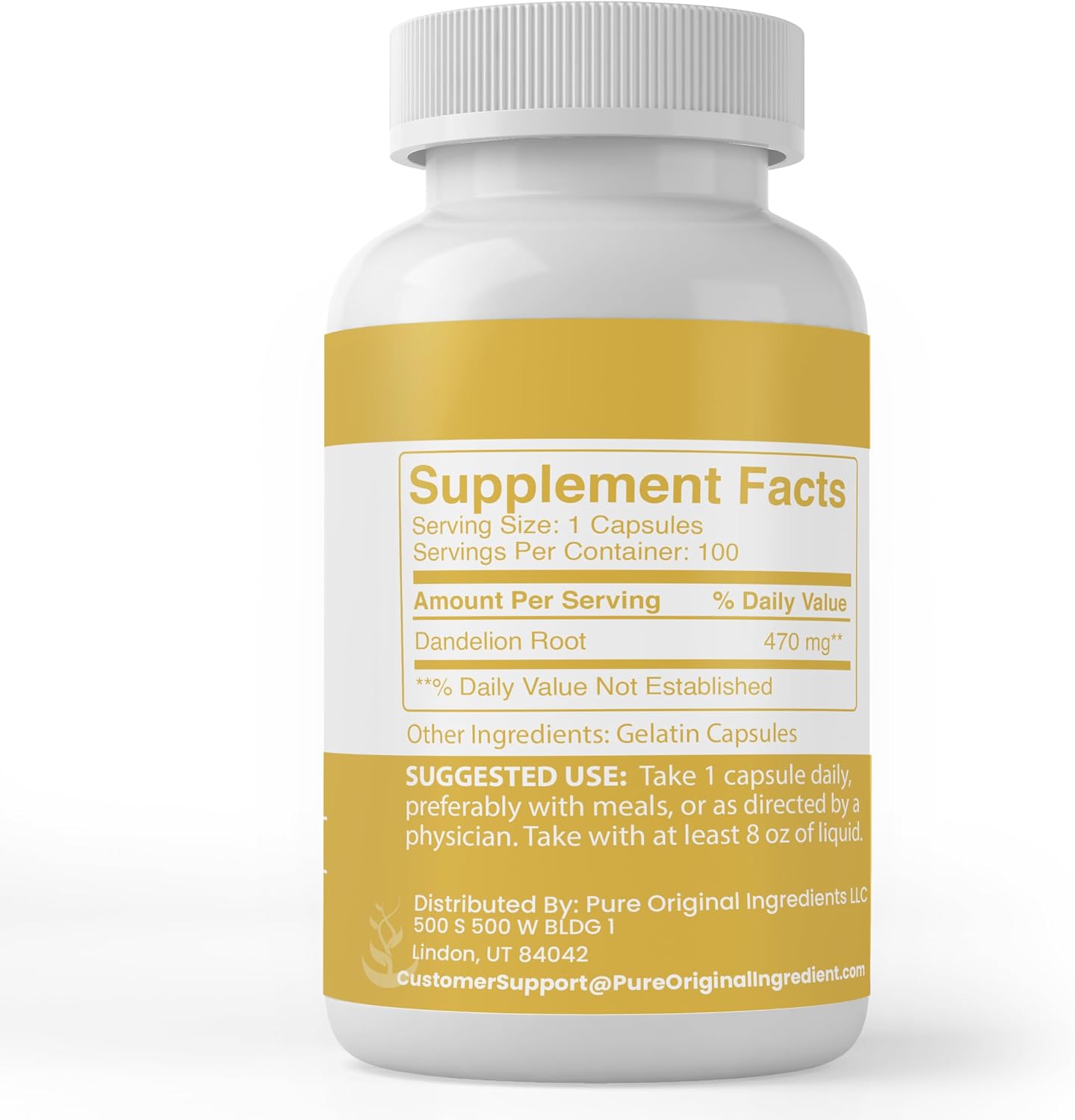 Pure Original Ingredients Dandelion Root, 100 Capsules - görsel 2