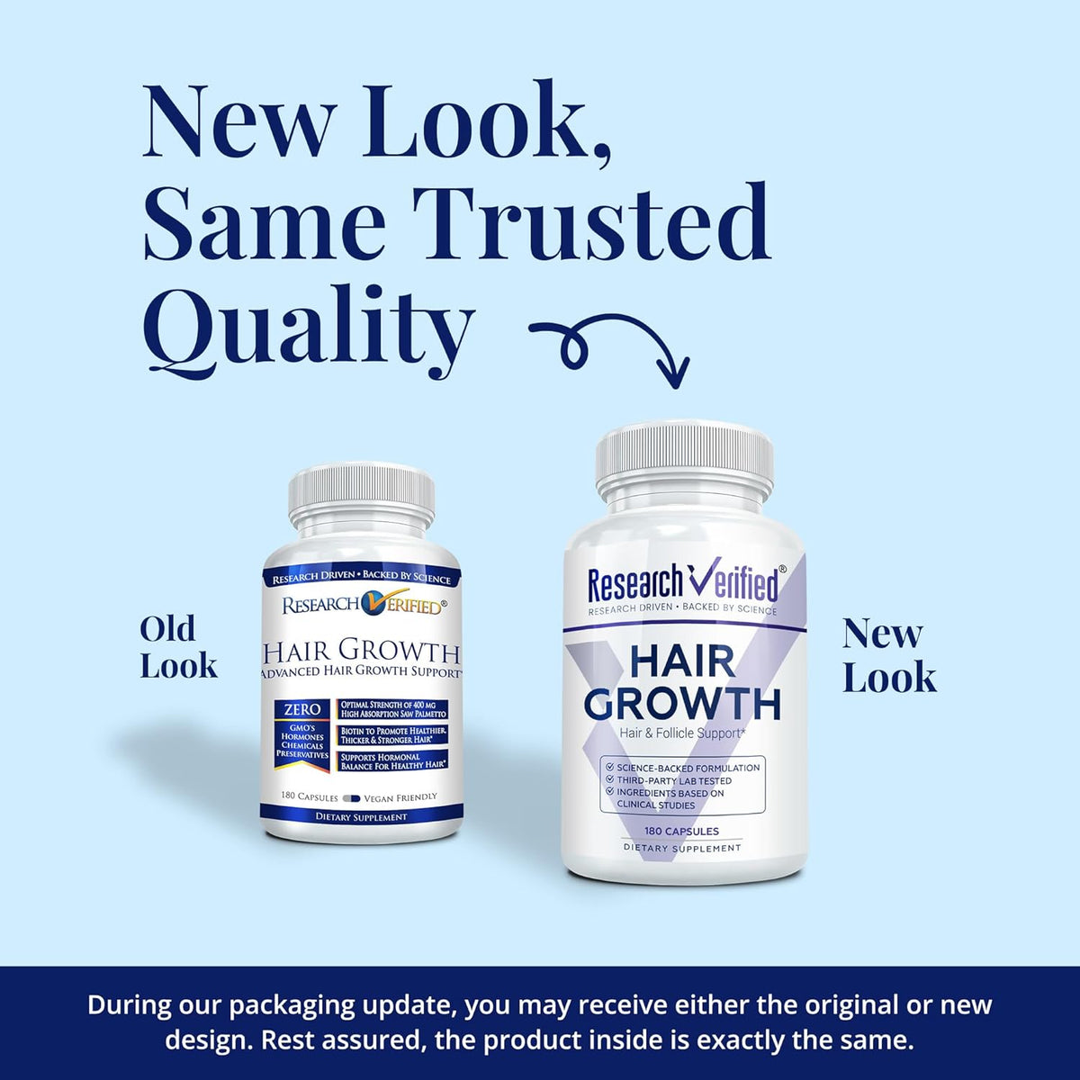 Research Verified Hair Growth Support - Biotin, DHT Blockers & Vitamins - 360 Capsules (6-Month Supply) - görsel 2