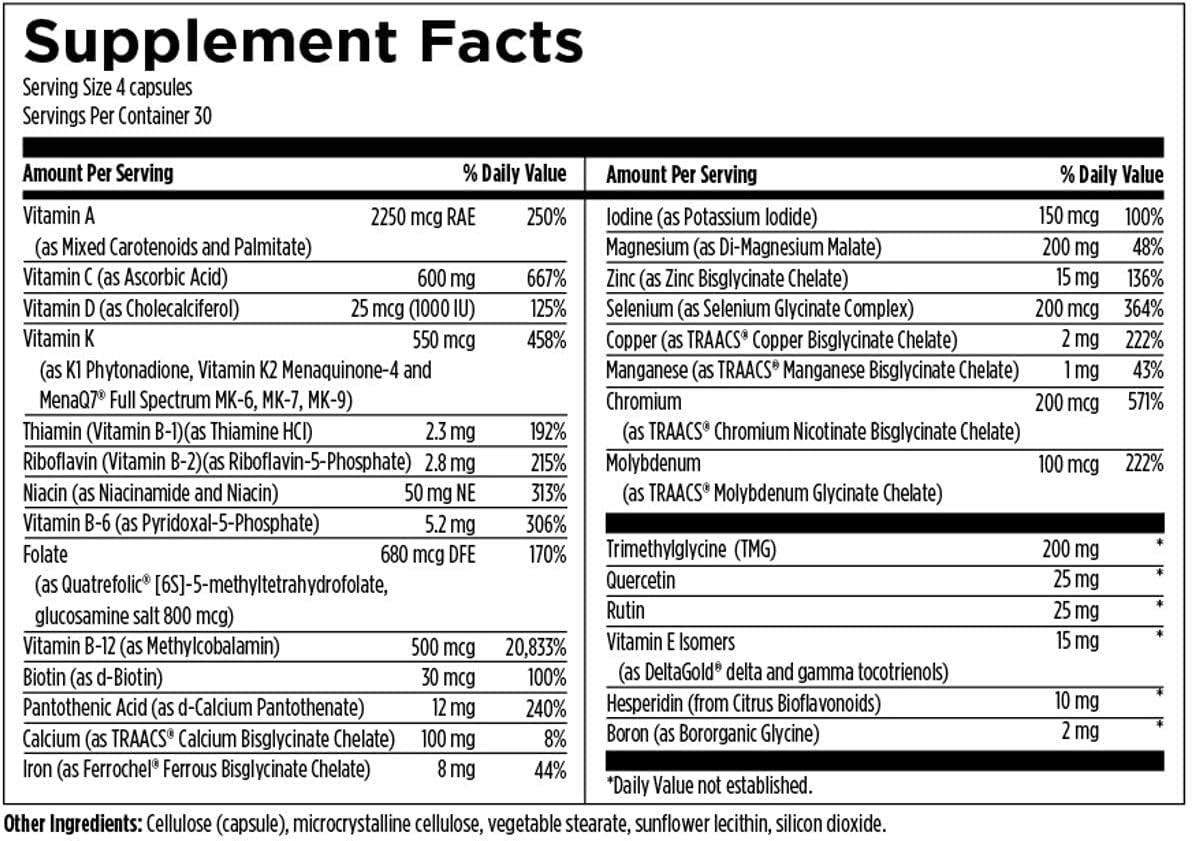 Designs for Health Complete Multi with Copper + Iron - Comprehensive Multivitamin Food Supplement (120 Capsules) - görsel 3