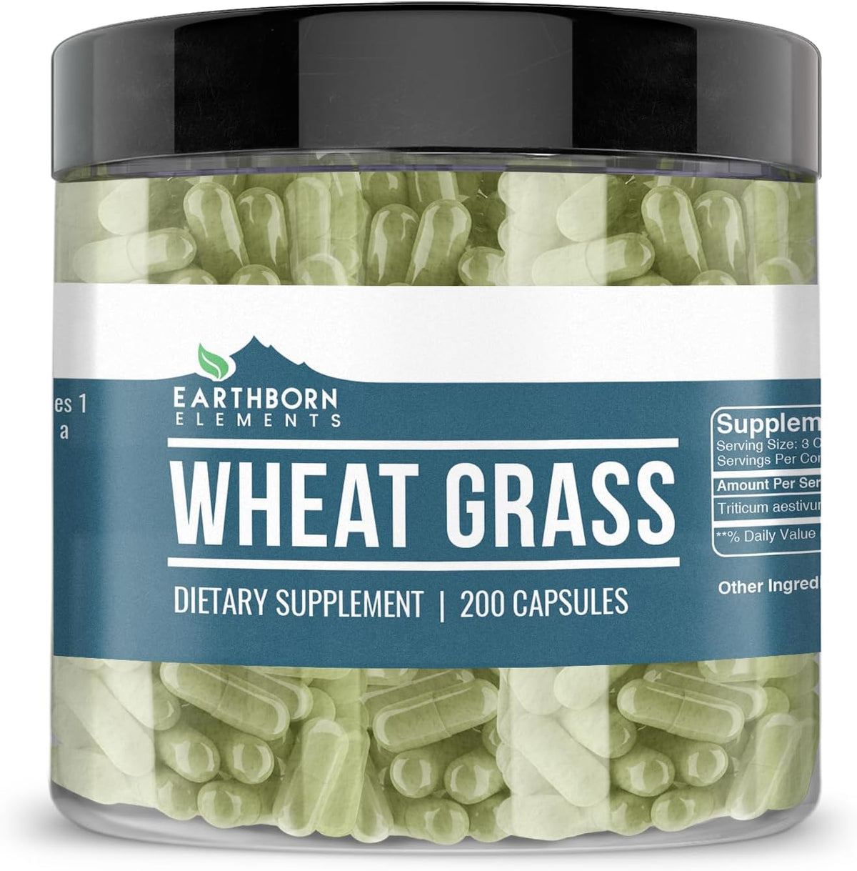 Earthborn Elements Wheat Grass 200 Capsules - görsel 1