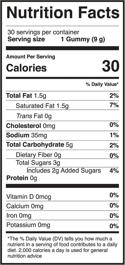 C60 Power C60 Gummies - Natural Wellness & Antioxidant Support for Men & Women, 99.99% Pure Sublimated Carbon Fullerenes, 30 Count