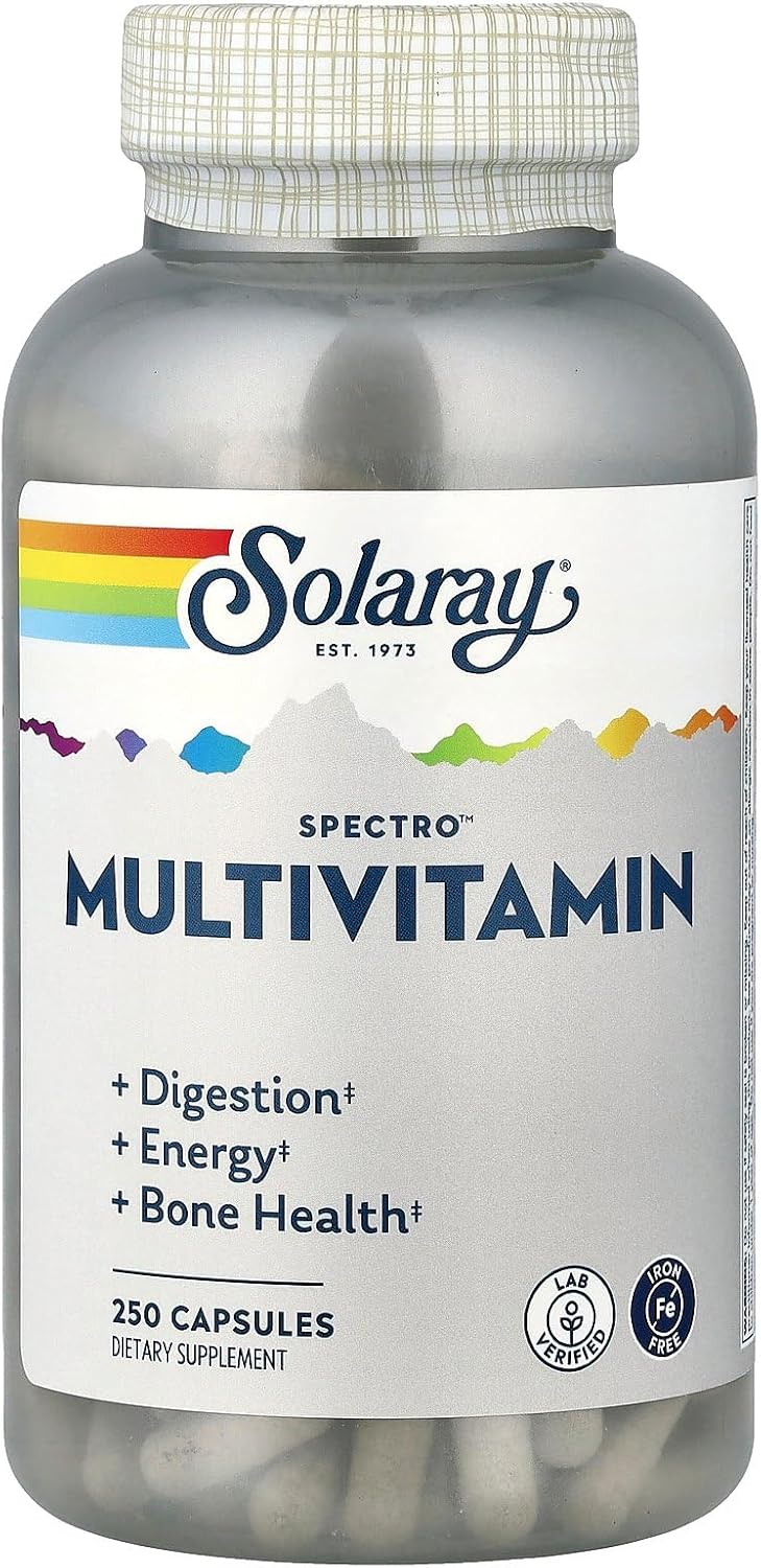 SOLARAY Spectro Multivitamin, Iron Free, 250 Capsules - görsel 1