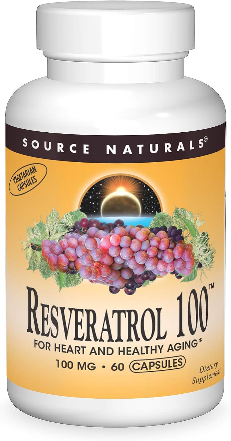Source Naturals Resveratrol 100 - 100 mg, 60 Vegetarian Capsules - görsel 1