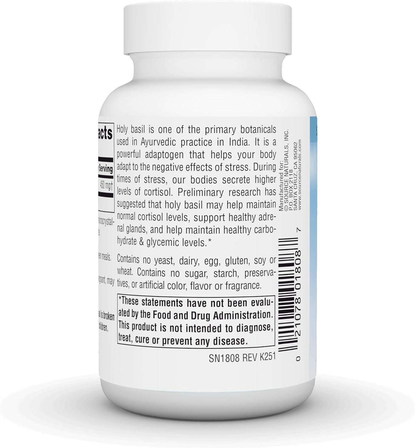 Source Naturals Serene Science Holy Basil Extract 450 mg - 60 Capsules - görsel 4