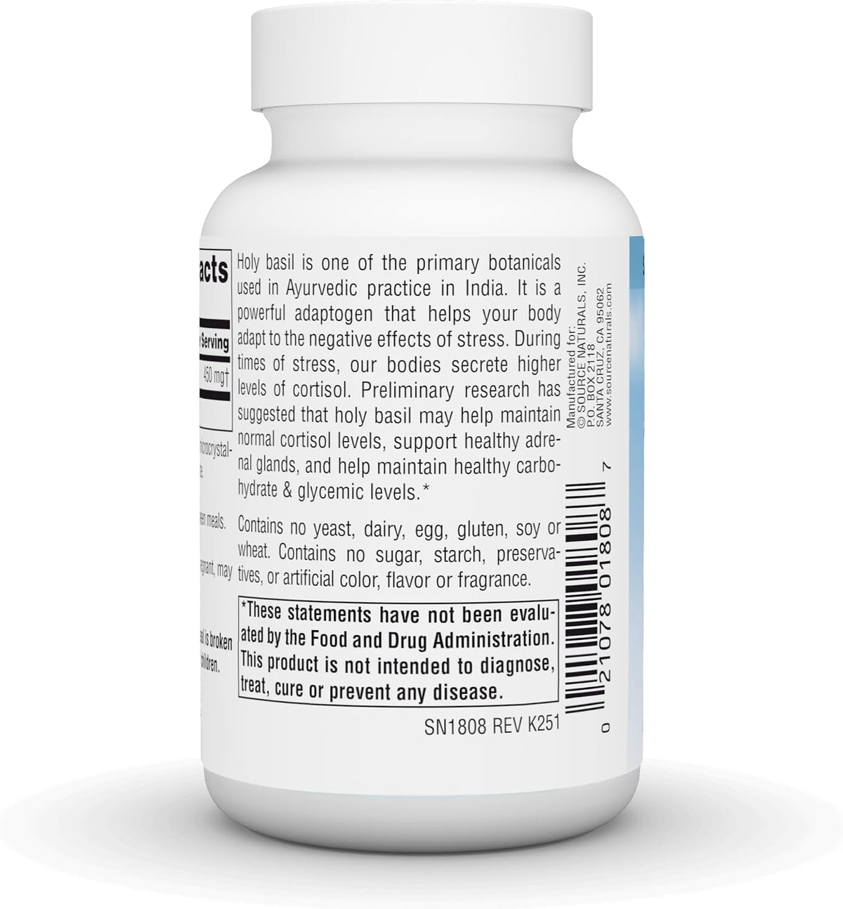 Source Naturals Serene Science Holy Basil Extract 450 mg - 60 Capsules - görsel 4