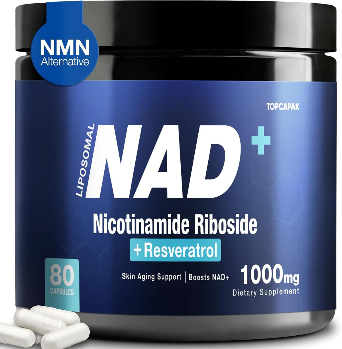 NAD+ Supplement – Vitamin B3 (Niacin) by TOPCAPAK - görsel 1