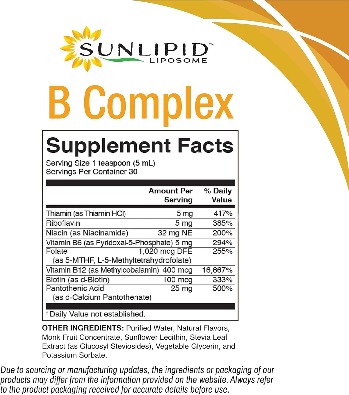 SunLipid Liposomal B Complex, 150 ml - görsel 3