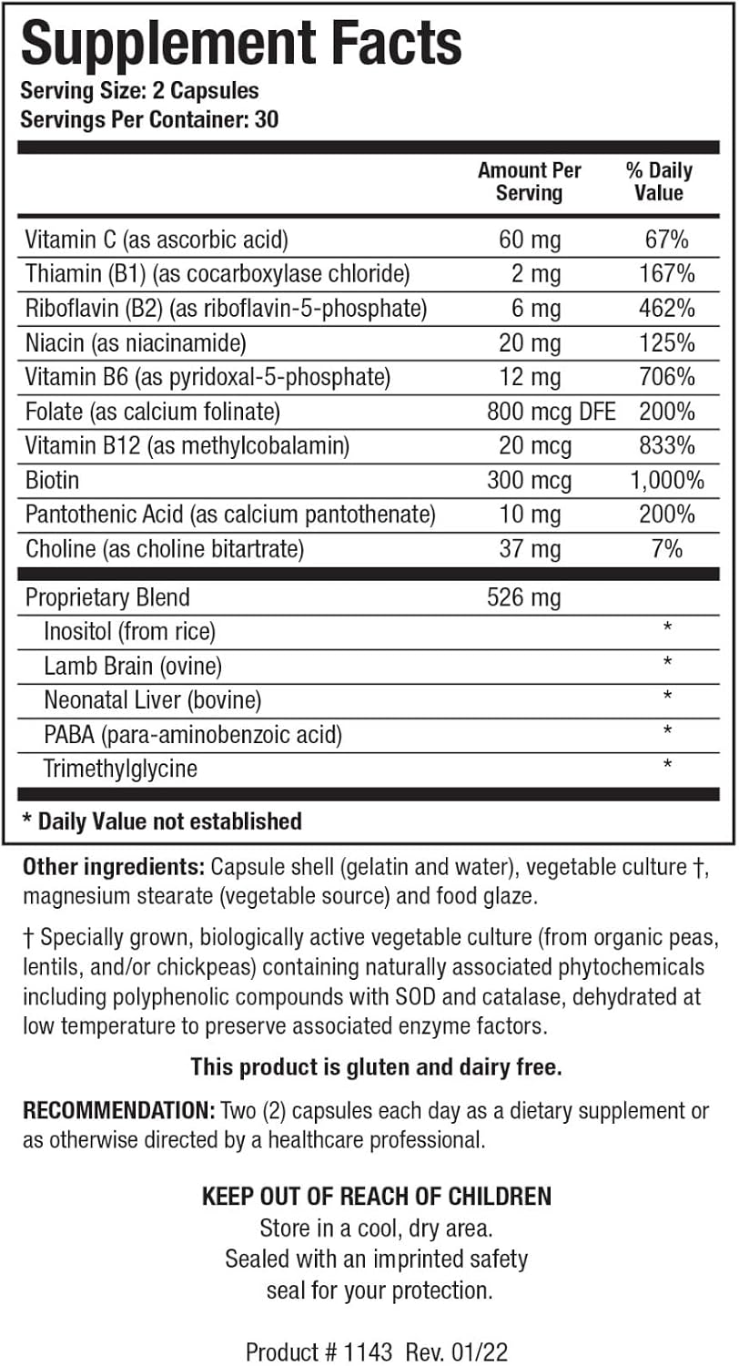 Biotics Research Bio GGG B Complex - Biochemically Activated B Vitamins, 60 Capsules - görsel 3